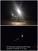 Foto: Defekte Straßenlaterne!  