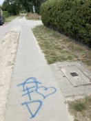 Foto: Graffitiauf Wegen in Buschwiesen 