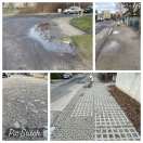 Foto: Riesenpfütze auf Schulweg 