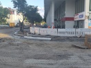 Foto: Neu gebauter Radweg und Kreuzung 