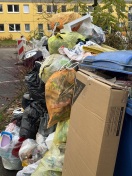 Foto: Mülltonnen überfüllt  