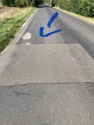 Foto: Straßenschäden, Asphaltbruch 