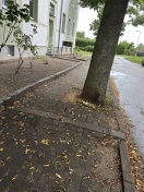 Foto: Gehweg und Wasserdurchlauf 