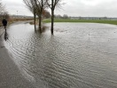 Foto: Überflutung Zufahrt Bahnhof Schönfließ  