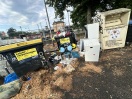 Foto: Wilde Deponie an Glascontainer 