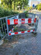 Foto: Einengung auf der Brücke 