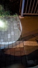 Foto: B1/B102 Havelbrücke gefährliches Ausspülungen - Folge Absenkung Pflastersteine 