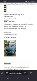 Foto: Angemeldete Fahrzeug 