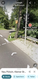 Foto:  Anfrage zur baulichen Anpassung des Fußgängerübergangs an der B1, OT Neu Plötzin – Kleiner Bruchweg 