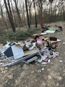Foto: Große illegale Müllkippe direkt auf dem Weg 