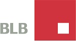 Abbildung Logo BLB rotes Quardrat mit grauem Schriftzug
