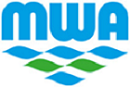 Darstellung des Logos der MWA in blauer Schrift