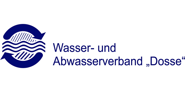 Ansicht Logo Wasser Abwasserverband Dosse blaue Kreisdarstellung mit Schriftzug