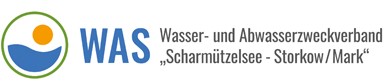 Abbildung Logo WAS Scharmützelsee Storkow blauer Schriftzug 